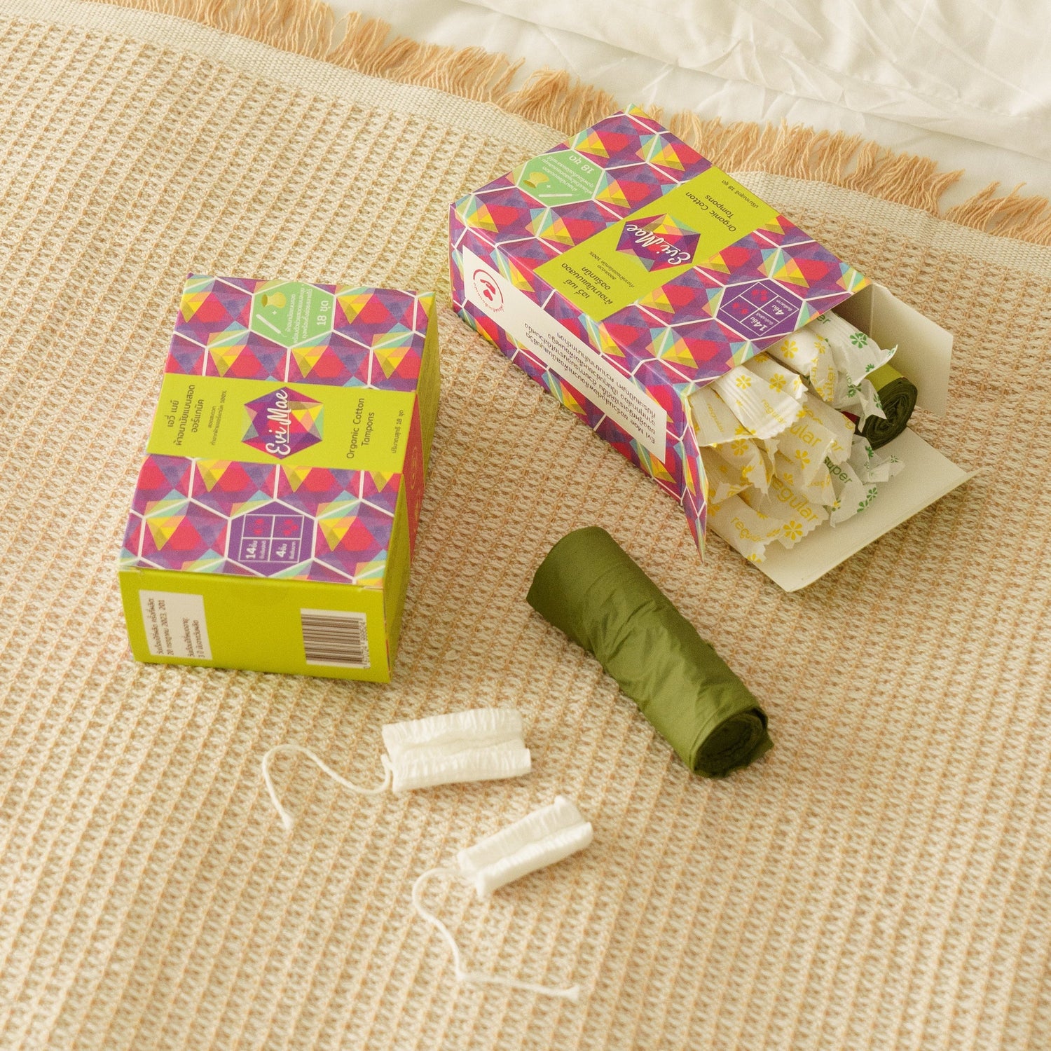 ผ้าอนามัยแบบสอด Evi Mae ทำจากอะไร ?